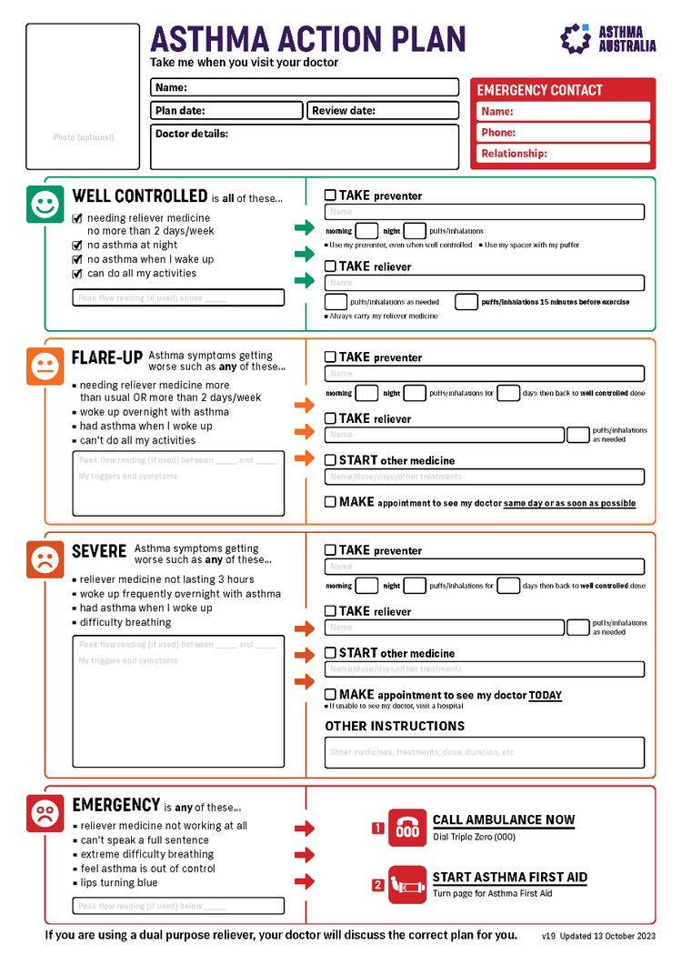Asthma Action Plan